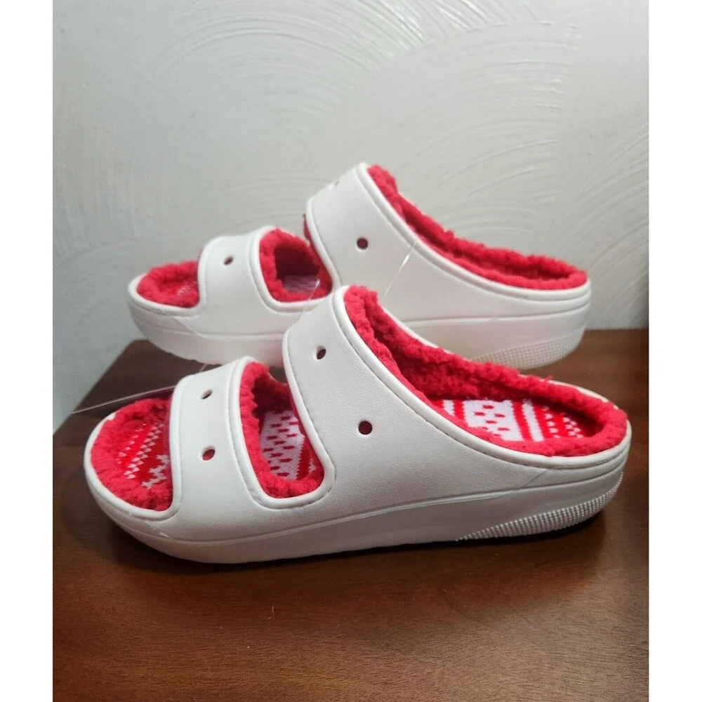 Crocs Unisex Classic Cozzzy Holiday Sweater Sandal Size M9 W11 Brand New